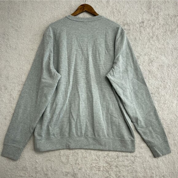 NEW Puma Men's XL Textured Crewneck Sweatshirt Gray Cotton Blend - Picture 3 of 11